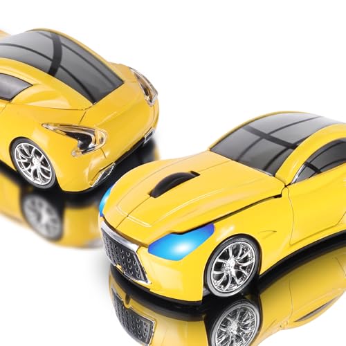 elec Space Car Mouse, Wireless Mouse (Yellow)
