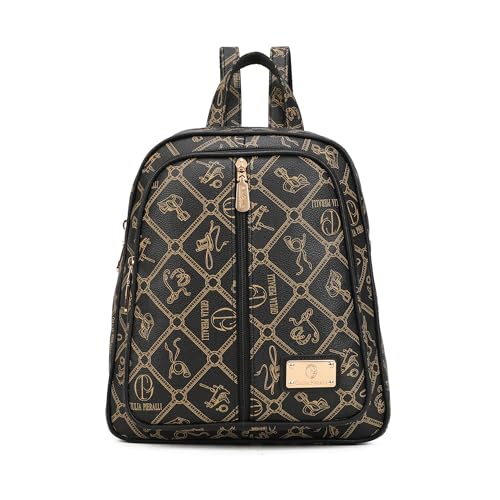Image of MKP COLLECTION Women's Fashion Backpack Purse - Anti-Scratch Faux Leather Travel Bag with Multi-Pocket Organizer, Designer Pattern Top-Handle Satchel for Shopping and Daily Use