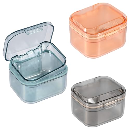 Denture Bath Case, Denture Cup, Denture Bath Cup, Soaking Denture Box with Filter Solid Fashionable Denture Cup Large Capacity Multipurpose Soaking Denture Box for Carrying Storage