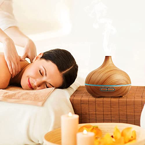 Difusor de Óleo Essencial, 7 Cores e 4 Temporizadores, Aromaterapia