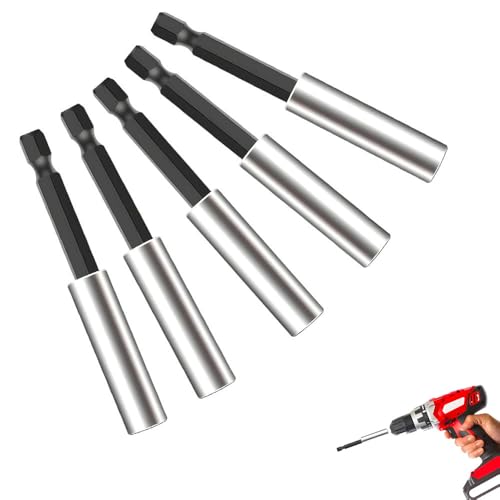 Set di 5 punte a cambio rapido, 1/4", con supporto
