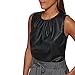 Calvin Klein Women's Sleeveless High Neck Suiting Blouse, Black, 2