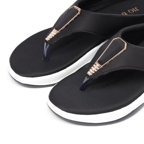 Image of JIG & SID Women & Girls Flip-Flops Slippers Light weight, Soft Footbed, Comfortable & Stylish Wedges Slip On Slipper For Casual Wear & Formal Wear (J S 110645)