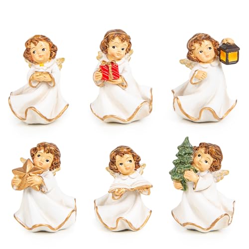 Logbuch-Verlag 6 mini Engel Weihnachtsengel als kleines Geschenk...