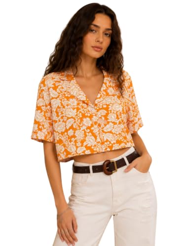 Image of Leriya Fashion Women Printed Rayon Top for Women | Regular Fit Casual Wear | Top for Woman | Floral Western Office College Soft Breathable Fabric