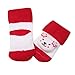 Produktbild BRISEZZ Kindersocken Baby Kleinkind Socken Neugeborenen Baumwolle 6 Monate bis 2 Jahre Jungen Mädchen Anti-Rutsch-Socken Cartoon Tiermodelle Bell Socken Babysocken Kindergeschenk (Rot)