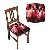 Taille du siège : les housses de siège carrées flamants roses sur fond noir s'adaptent correctement aux tabourets carrés (pour un diamètre de siège de 35 à 48 cm et une épaisseur d'assise de 2,5 à 6 cm). Veuillez mesurer la taille du siège du tabouret avant de passer commande. Convient à la plupart des tabourets de cuisine/bar, chaises de bureau/salle à manger ou toute autre chaise carrée