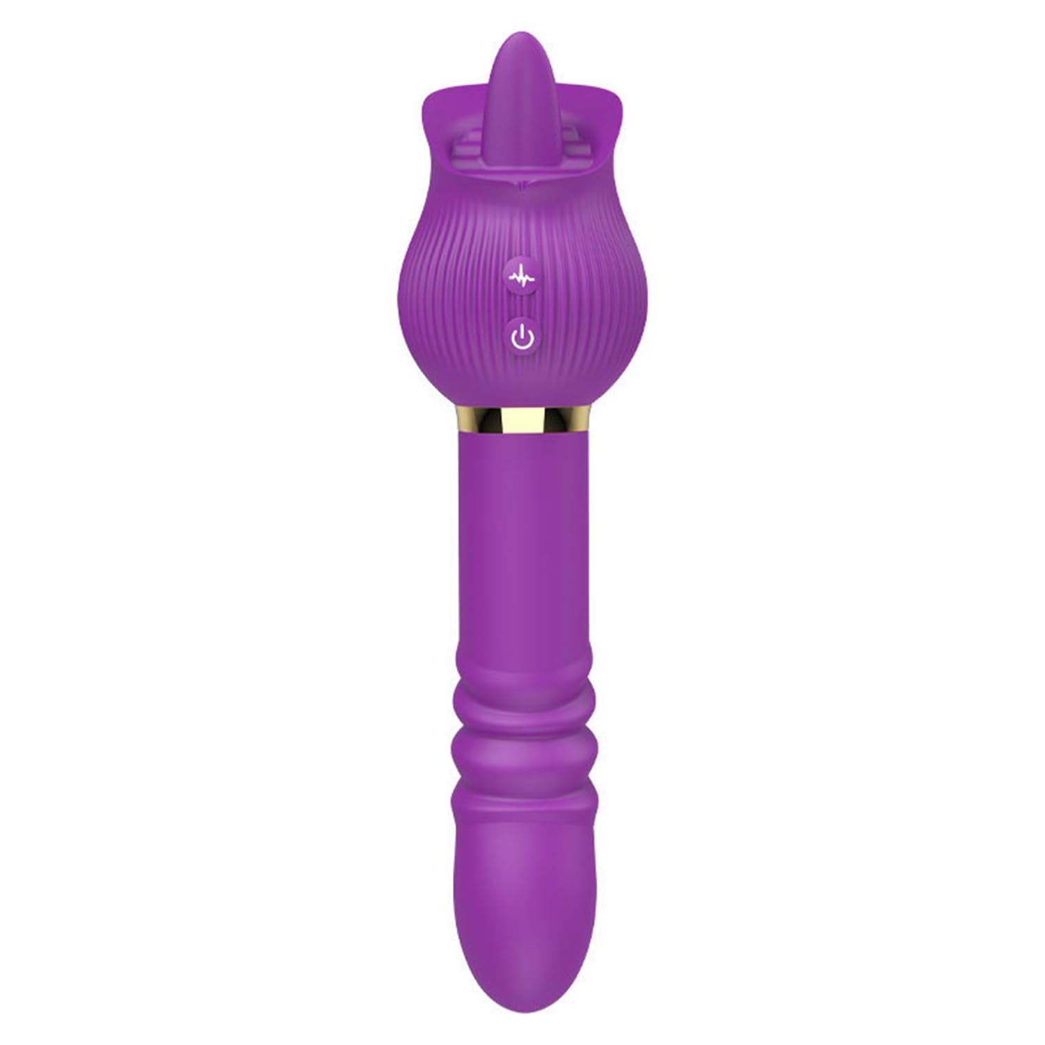 YYGHF 2-In-1 Dildo with 12-Frequency Tongue Licking Sucking And Tail Telescopic Functions, U Point/G Point Stimulation Masturbator Female Adult Sex Toys,C