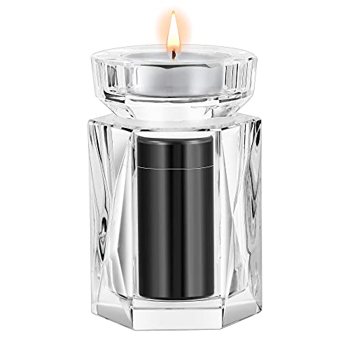 Olicard CRYSTALOBLK Small Urn For Ashes, Mini Crystal Urns cover