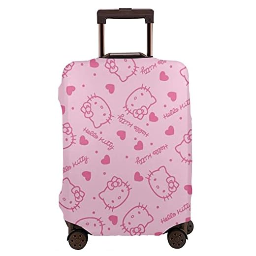 Funda protectora de maleta Hellokitty lavable con diseño de impresión 3D, 4 tamaños para la mayoría de equipaje con cremallera
