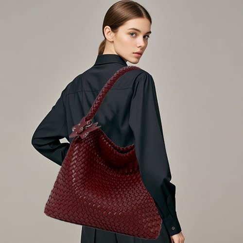 Image of Woven Tote Bag for Women, Shoulder Handbags, Beach Hobo, Handwoven Satchel Underarm Bag, Top-Handle Bag With Purses