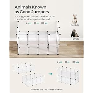 SONGMICS-Pet-Playpen-with-Floor-Small-Animal-Pen-Pet-Fence-Indoor-DIY-Plastic-Enclosure-for-Hamsters-Hedgehogs-492-x-248-x-165-Inches-White-ULPC001W01 - Cucciolini Doodles   SONGMICS-Pet-Playpen-with-Floor-Small-Animal-Pen-Pet-Fence-Indoor-DIY-Plastic-Enclosure-for-Hamsters-Hedgehogs-492-x-248-x-165-Inches-White-ULPC001W01