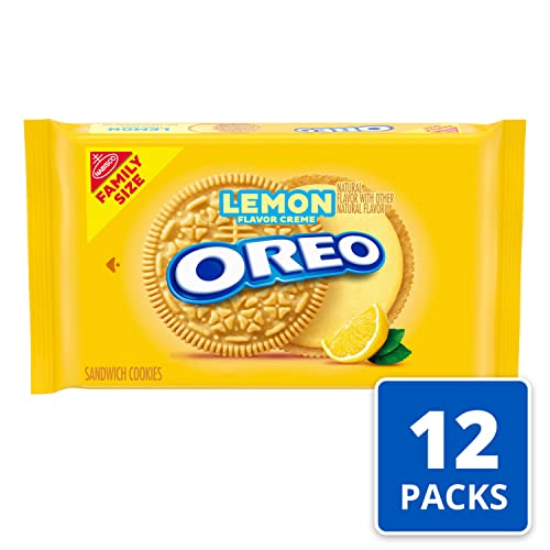 Image of OREO Lemon Creme Sandwich Cookies, Family Size, 12 - 20 oz Packs