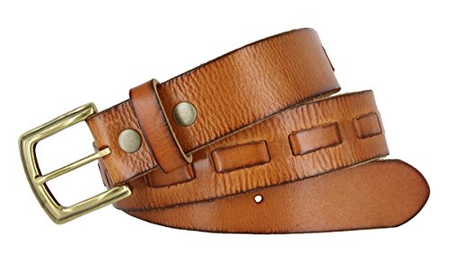 Fullerton 383000-04 Full Grain Leather Belt Strap with Antique Buckle 1-1/2" (38mm)3