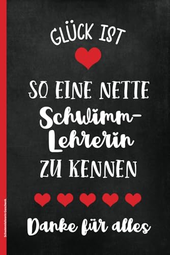 Schwimmlehrerin Geschenk: Schwimmlehrer Notizbuch A5 liniert ein Danke bester Schwimm-Lehrerin liniertes Schwimm Buch für Notizen Dankeschön an Schwimmtrainerin fürs Schwimmen lernen