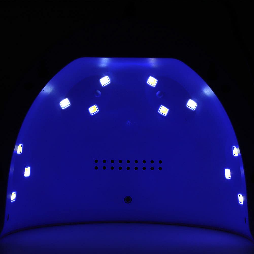 36W Inteligentna Lampa LED do Suszenia ż UV do Paznokci Profesjonalna Maszyna Utwardzania Paznokci z Czujnikiem Podczerwieni Użytku Domowego w Salonie Biały Różowy ABS (WHITE)