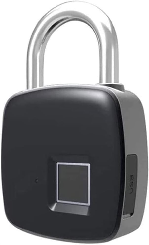 TOEWOE Fingerprint Padlock, Mini Smart Keyless Security Lock, Fingerprint Lock, IP65 Waterproof, Suitable for Gym, Door, Backpack, Luggage Suitcase, School Locker