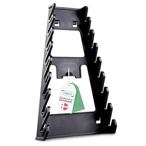 Raaco Support à Clés à Molette Clip 11, pour Panneau Mural Perforé & Organisation du Garage - 23.7 x 14.5 cm, Espace pour 8 Clés, Accessoires de Rangement Atelier, Durable pour Mur de Garage