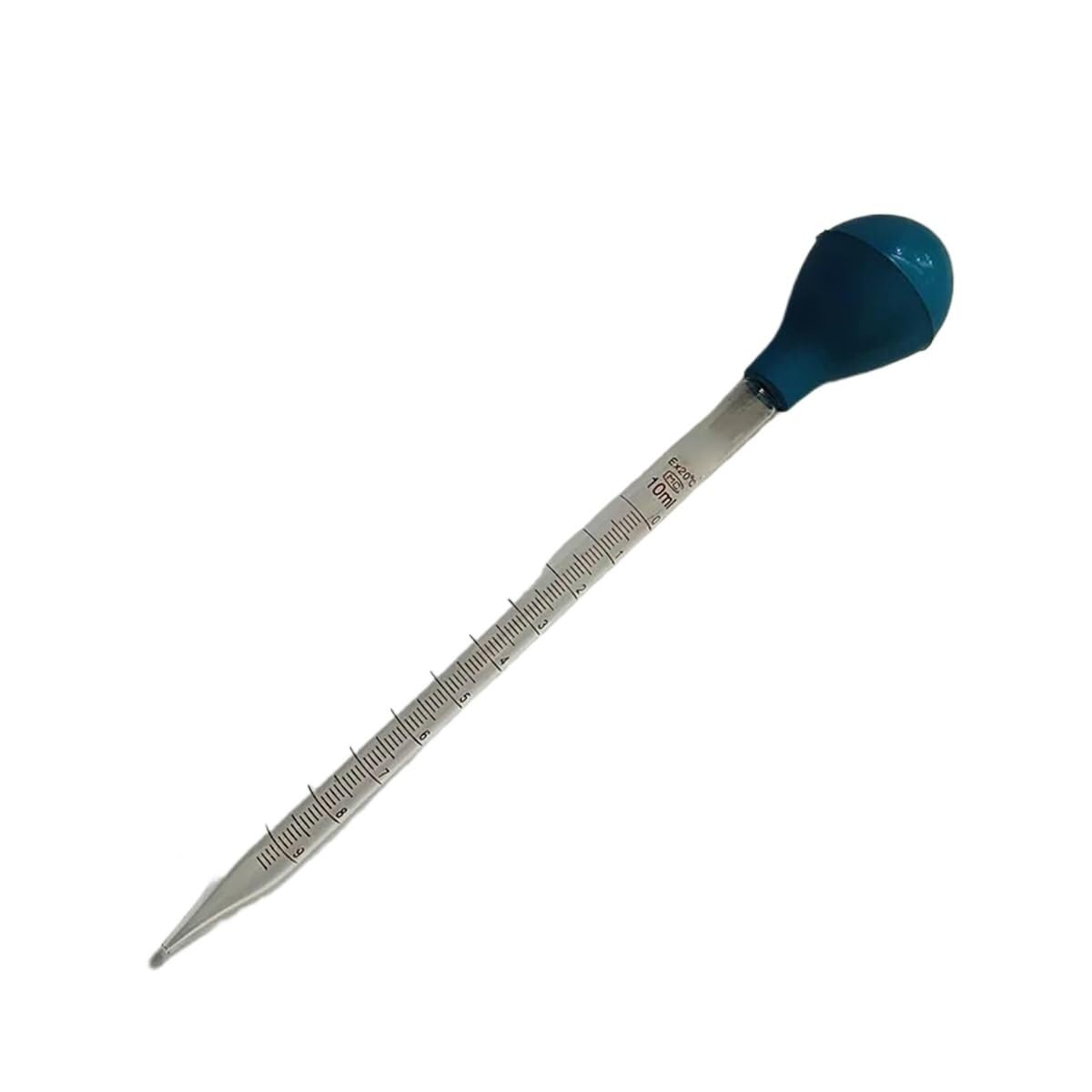 Szklana pipeta z zakraplaczem, Laboratoryjna pipeta z kroplomierzem ze skalą i gumową główką, 1-10ml, 2/4szt(2ml 2pcs)