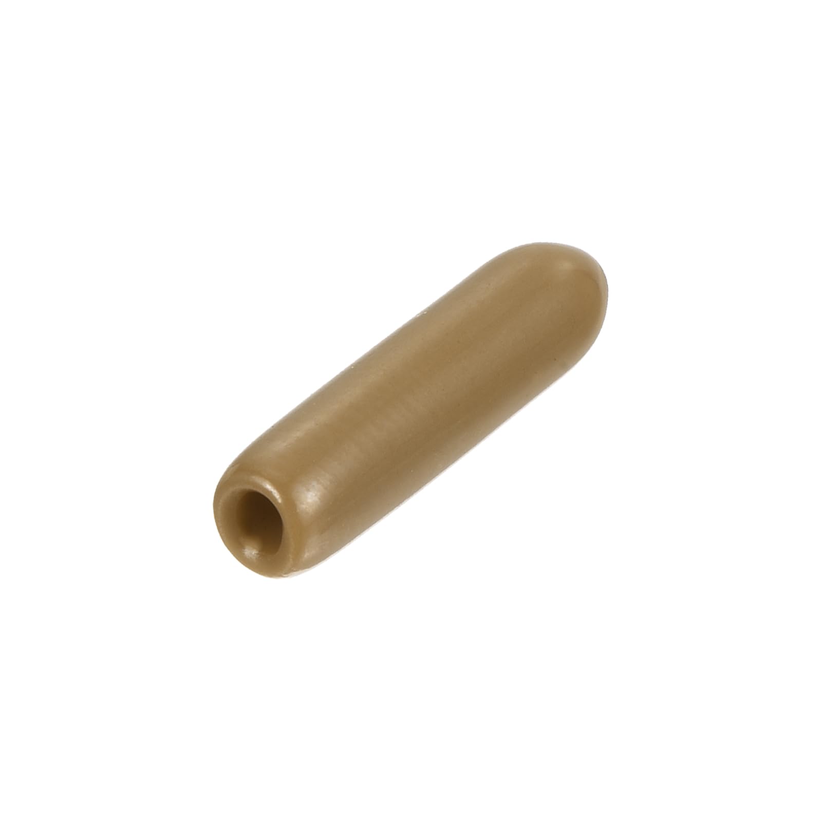 uxcell 20pcs Rubber End Caps 2mm ID Vinyl PVC Round Tube Bolt Cap Cover Screw Thread Protectors Light Brown