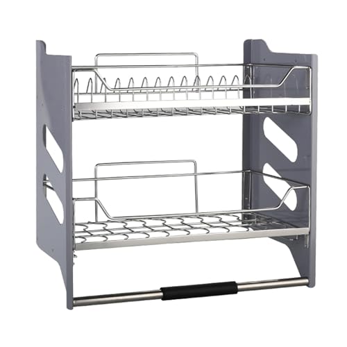 プルダウンキャビネットオーガナイザー、引き出し式シェルフオーガナイザー、ドロップダウンスライドシェルフ、キッチンバスルーム家庭用品用(900mm Cabinet)