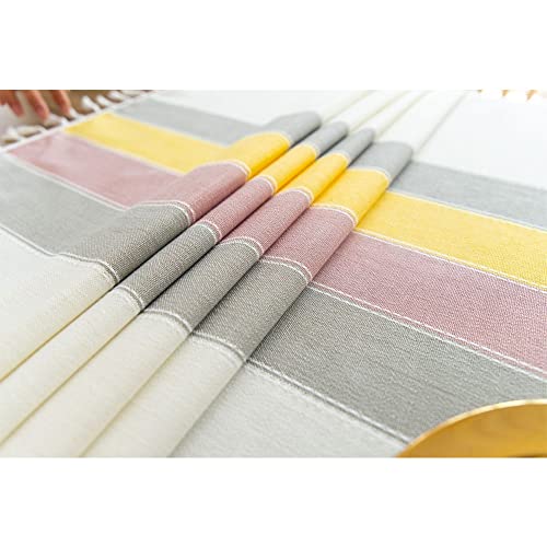 Nappe rustique rectangulaire vintage anti-poussière pour table de repas