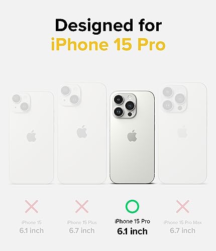 Image of Ringke Onyx Compatible with iPhone 15 Pro Case Cover Rugged Flexible Durable Anti-Slip TPU Protection Shockproof iPhone 15 Pro Back Cover - Checkerboard Yellow