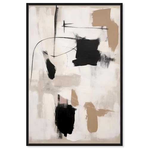Art Remedy Strings in Abstraction Canvas Muted Abstract Wall Art, Black Frame, 30" x 45" by Art Remedy - Used condition - US$199.49