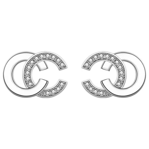 Double C Earrings for Women | Designer Earrings Chic Letter Design Earrings | Lovely Gift