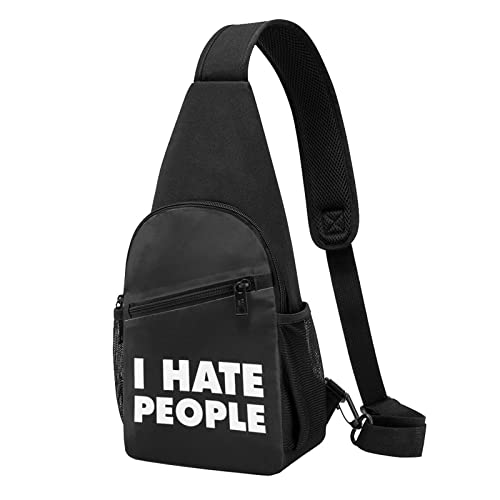 I Hate People Crossbody Bags Adjustable Travel Hiking Crossbody Bags, For Hiking Outdoor