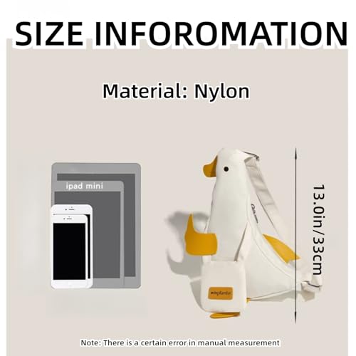 Kawaii Goose Purse for Women - Cute Duck Crossbody Shoulder Bag, Novelty Chest Wallet Japanese Canvas Bag4