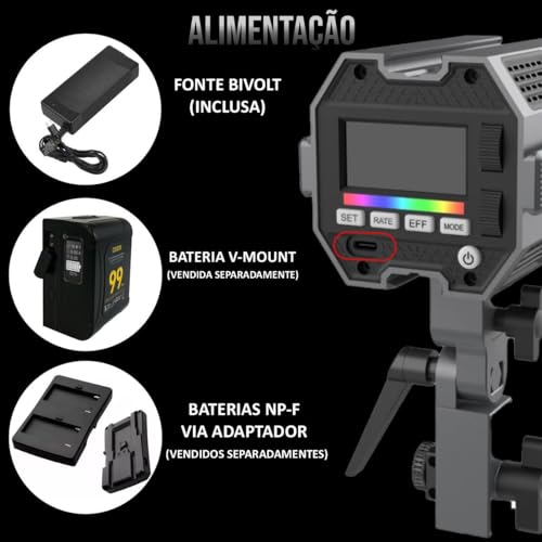 Iluminador Led Colbor 65w Rgb Bicolor Cl60r Ultracompacto + Bolsa