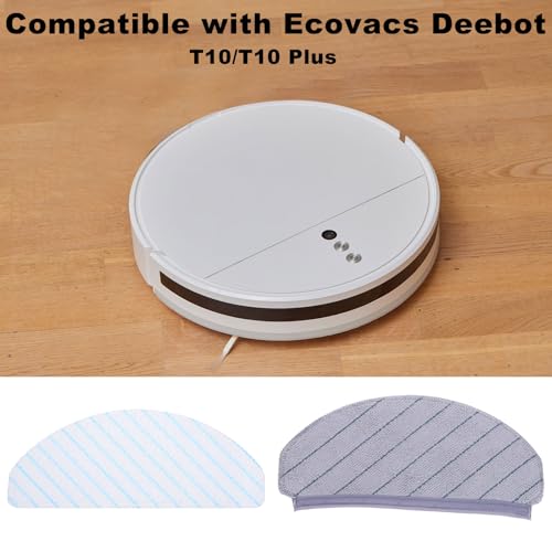 QUARKZMAN 1set Mikrofaser Tuch Wischpads und Einweg Tücher Wischpads Roboter Staubsauger Zubehör für Ecovacs für Deebot T10/T10 Plus Ersatz Pads