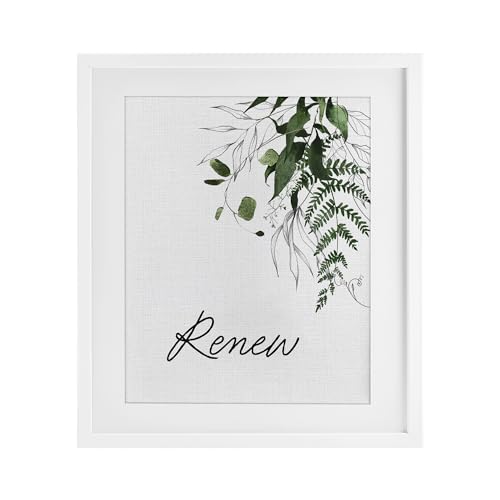 Affiche encadrée Renew Ferns Stupell Industries pour habiller un mur vide avec cadre bouleau