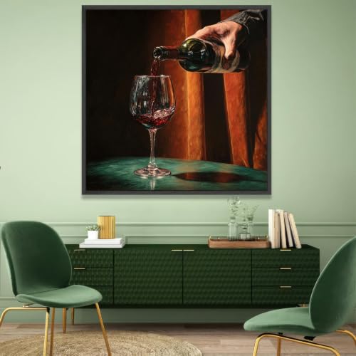Tableau sur toile vin rouge pour créer une ambiance chaleureuse et bistrot - 3