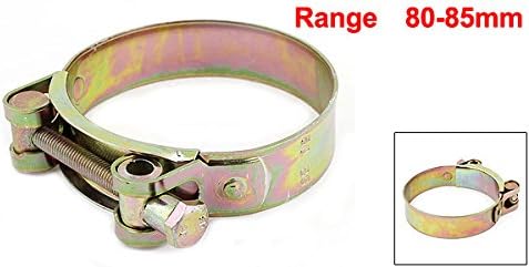 uxcell Brass Tone Pipe Hose Clamp Clip Fastener, 80-85mm - Image 4