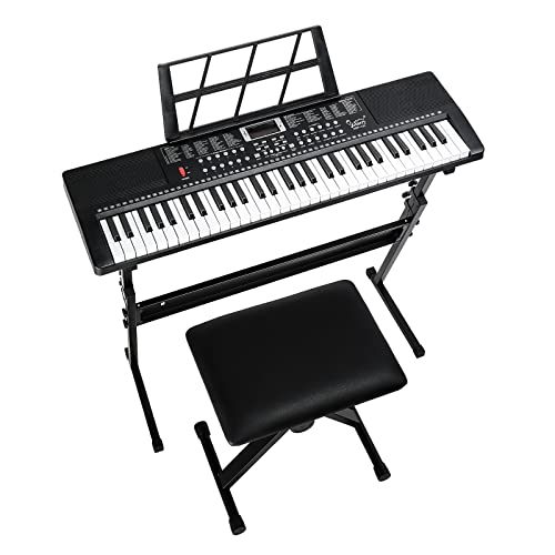 Clavier à 61 Touches Bonnlo GEP-110 pour apprendre le piano sans professeur
