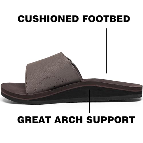 Image of Men's Slide Ergonomic Sandals Adjustable Arch Support Athletic Sandals