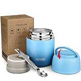 17 oz Insulated Lunch Containers Hot Food Jar, Wide Mouth Lunch Thermos for Hot Food Kids Adults, Va