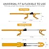 ZHSDUEWN Steering Wheel Lock Twin Bar, Car Steering Wheel Locks, Universal Steering Lock Heavy Duty High Visibility Universal Fit for Cars, SUVs, Motorhomes, Caravans, 2 Keys #1