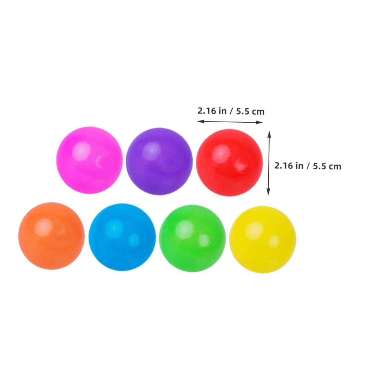 Balones Oceánicas Infantiles Redondas de Plástico 100 Unidades