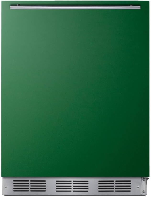 Summit 24" Refrigerator Freezer, Undercounter Fridge, 5.1 cu.ft. Capacity, ADA Compliant, ENERGYSTAR, Green - BRF611WHGADA