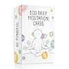 BEST 100 Daily Meditation Cards | Anxiety Relief Item for Relaxation | Self Care Kit for Stress Relief | Perfect Mindfulness Gift For Teens & Adults | Advance Beyond Positive Affirmations