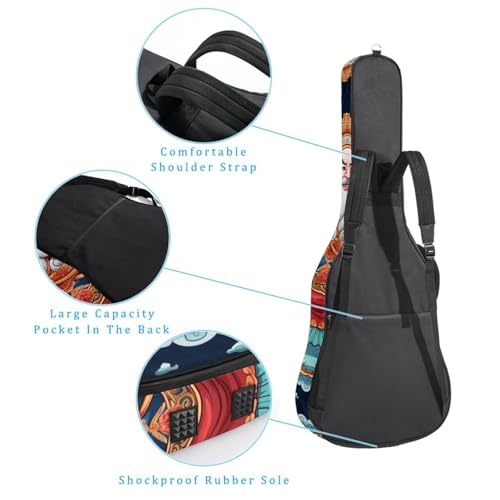 JRHEJTFZ Housse pour guitare acoustique de 1,9 cm d’épaisseur – Imperméable – Durable et élégant – Dieu chinois de la richesse, Multicolore 5., 42.9×16.9×4.7 in, Motif imprimé tendance - Les Beatles, Paul McCartney, John Lennon, RIngo Starr, George Harrison JRHEJTFZ Housse pour guitare acoustique de 1,9 cm d'épaisseur - Imperméable - Durable et élégant - Dieu chinois de la richesse, Multicolore 5., 42.9x16.9x4.7 in, Motif imprimé tendance – Image 4