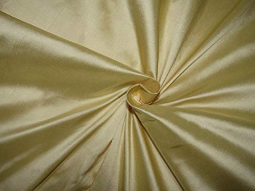 Soie dupion au yard crème dorée tissu soie 137 cm pour couture DUP270