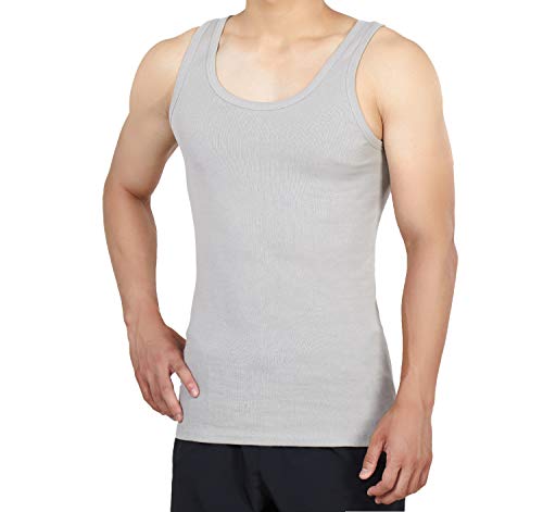 NUOZA Unterhemd Herren 5er Pack 100% Baumwolle Tank Top Ärmellos – Ansicht 2