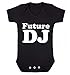 Flox Creative Future DJ - Tutina a maniche corte Nero 2 mesi