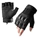 keynoyin Men's and Women's Outdoor Sports Cycling Protective Gloves, Non-Slip Breathable Half-Finger Gloves - Sand Color - M