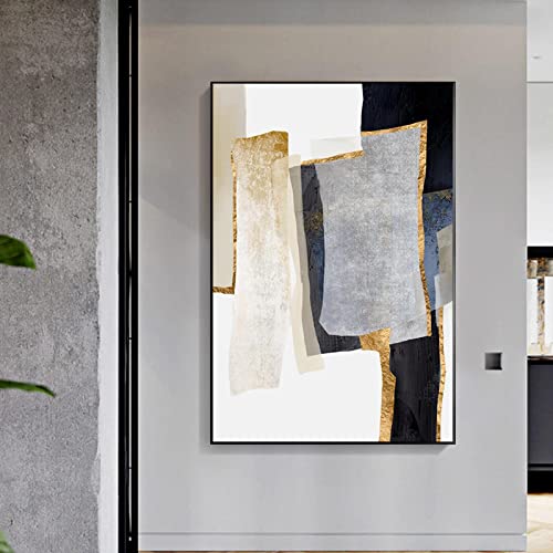  Yangld Moderna lamina d\'oro minimalista di lusso astratto dipinti su tela immagini di arte della parete per la casa soggiorno arredamento 27,5 \