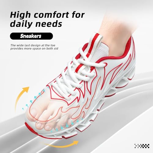 Image of Mens Running Shoes Mesh Breathable Trail Runners Fashion Sport Blade Walking Tennis Sneakers